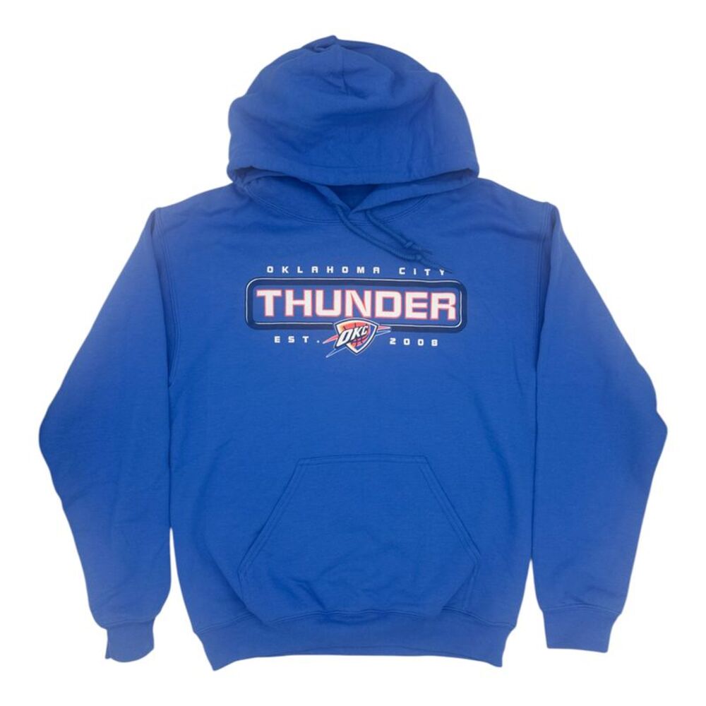 NBA OKC Thunder Men's Long Sleeve Hoodie Sweatshirt in Blue, Medium - Picture 1 of 3